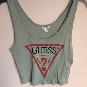 Guess Cropped Tank Size Small🖤